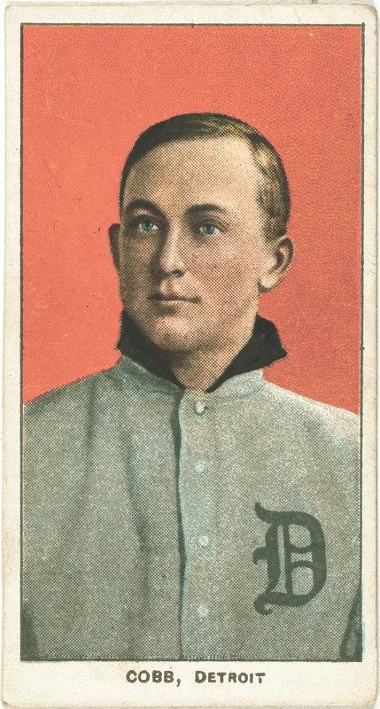 Front of Ty Cobb card, 1909 T206 White Borders, catalog no. 1038