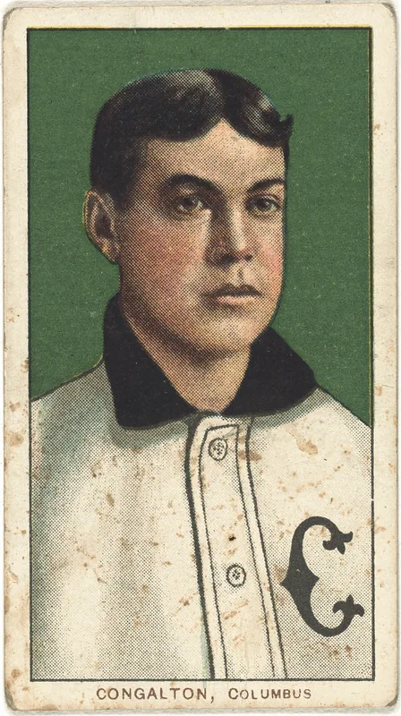 Front of Bunk Congalton card, 1909 T206 White Borders, catalog no. 1086