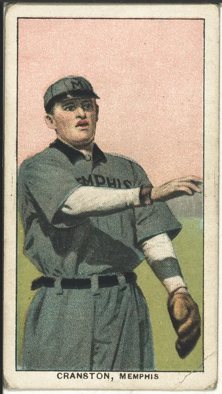 Front of Bill Cranston card, 1909 T206 White Borders, catalog no. 1147