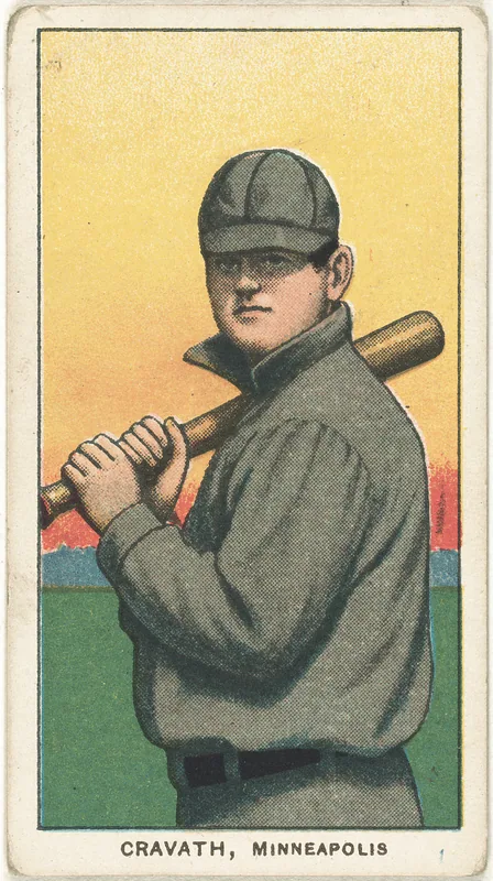 Front of Gavvy Cravath card, 1909 T206 White Borders, catalog no. 1155