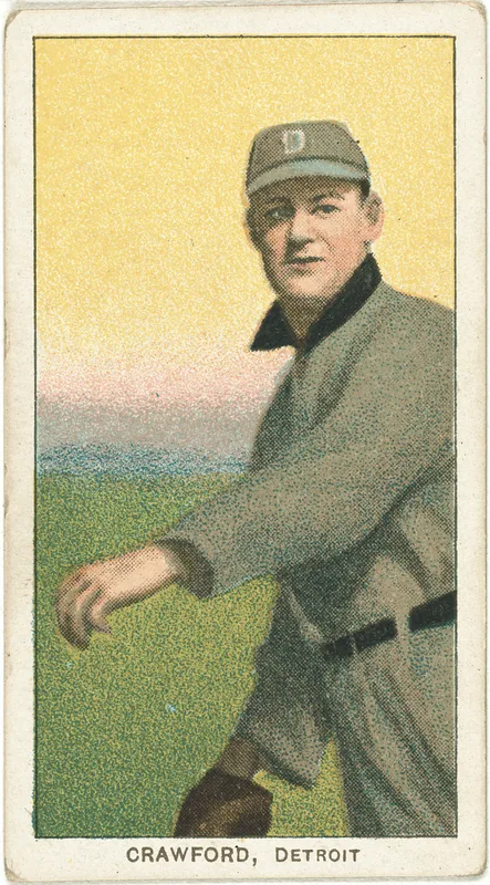 Front of Sam Crawford card, 1909 T206 White Borders, catalog no. 1162