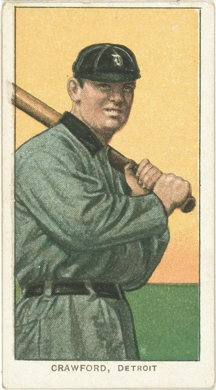 Front of Sam Crawford card, 1909 T206 White Borders, catalog no. 1167