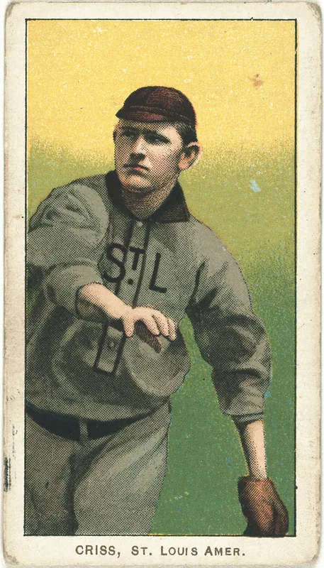 Front of Dode Criss card, 1909 T206 White Borders, catalog no. 1208