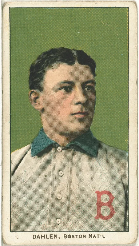 Front of Bill Dahlen card, 1909 T206 White Borders, catalog no. 1219