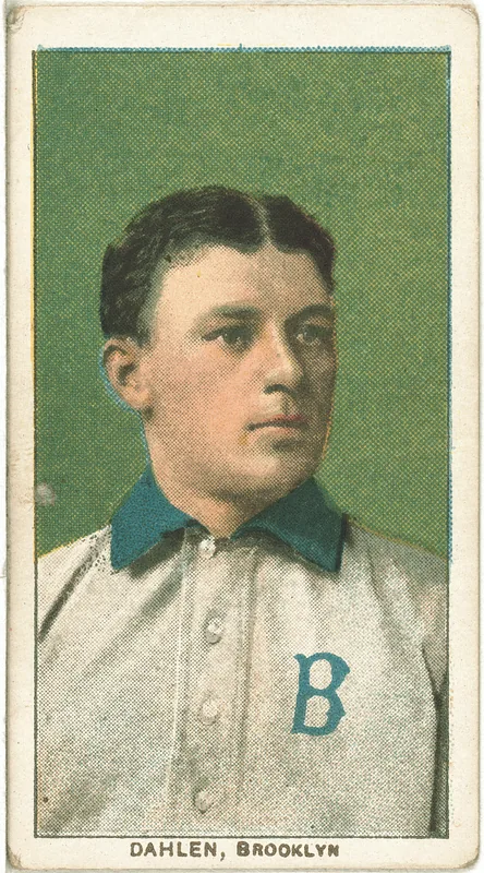 Front of Bill Dahlen card, 1909 T206 White Borders, catalog no. 1226
