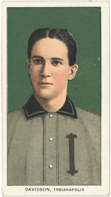 Front of Paul Davidson card, 1909 T206 White Borders, catalog no. 1236