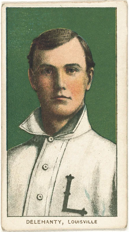 Front of Frank Delahanty card, 1909 T206 White Borders, catalog no. 1292