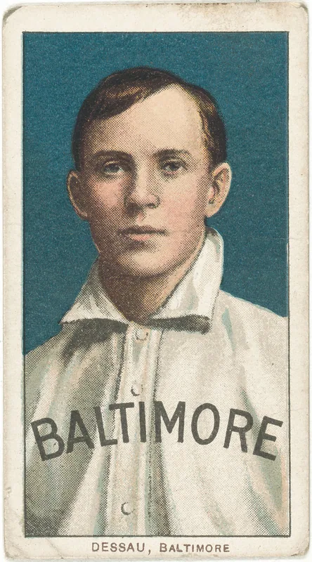 Front of Rube Dessau card, 1909 T206 White Borders, catalog no. 1305