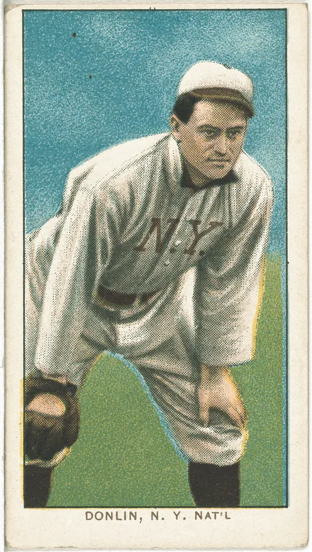 Front of Mike Donlin card, 1909 T206 White Borders, catalog no. 1356