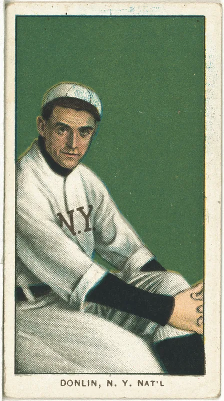 Front of Mike Donlin card, 1909 T206 White Borders, catalog no. 1366
