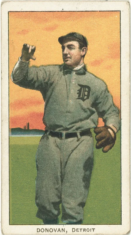 Front of Wild Bill Donovan card, 1909 T206 White Borders, catalog no. 1399