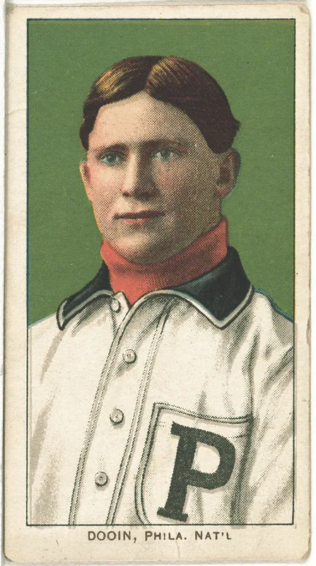 Front of Red Dooin card, 1909 T206 White Borders, catalog no. 1402