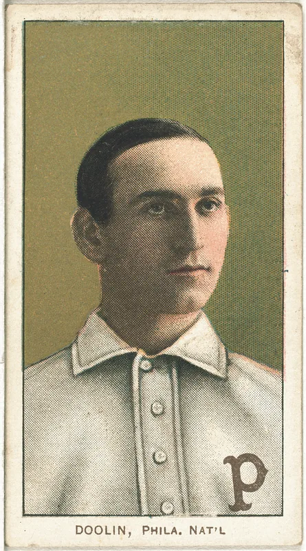 Front of Mickey Doolin card, 1909 T206 White Borders, catalog no. 1416