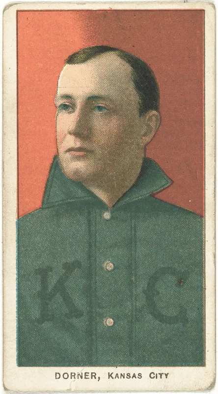 Front of Gus Dorner card, 1909 T206 White Borders, catalog no. 1447