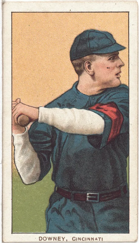 Front of Tom Downey card, 1909 T206 White Borders, catalog no. 1482