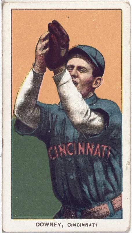 Front of Tom Downey card, 1909 T206 White Borders, catalog no. 1503