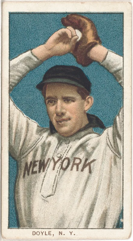 Front of Joe Doyle card, 1909 T206 White Borders, catalog no. 1522