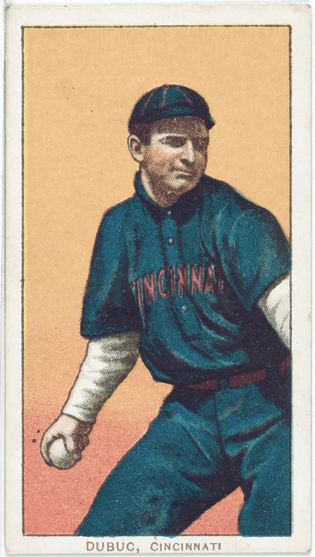 Front of Jean Dubuc card, 1909 T206 White Borders, catalog no. 1569