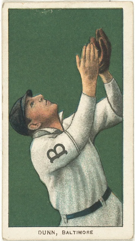 Front of Jack Dunn card, 1909 T206 White Borders, catalog no. 1597