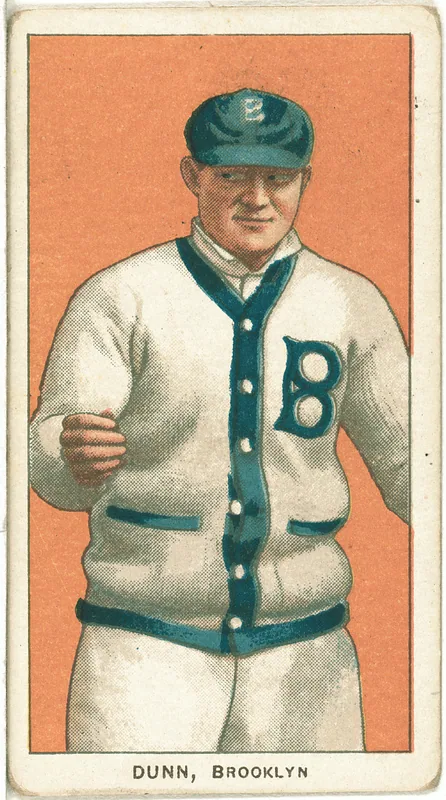 Front of Joe Dunn card, 1909 T206 White Borders, catalog no. 1605