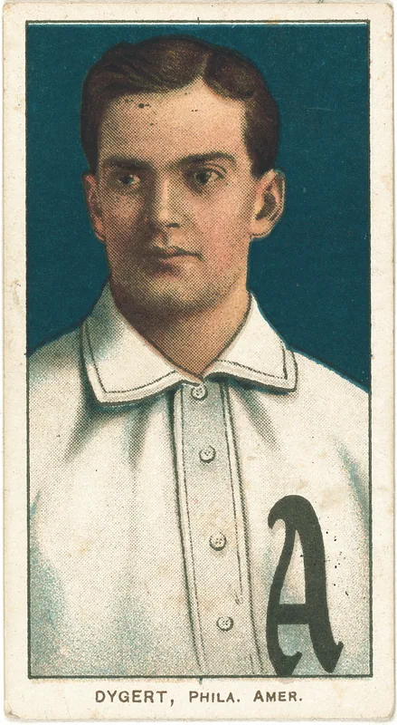 Front of Jimmy Dygert card, 1909 T206 White Borders, catalog no. 1623