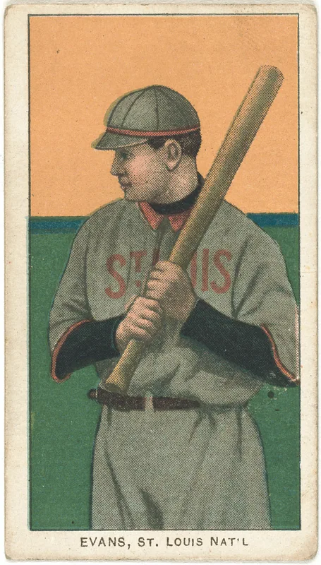 Front of Steve Evans card, 1909 T206 White Borders, catalog no. 1699