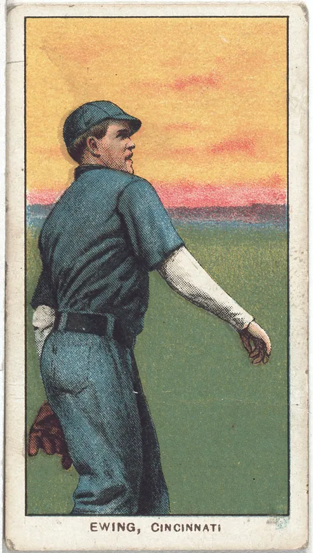 Front of Bob Ewing card, 1909 T206 White Borders, catalog no. 1741