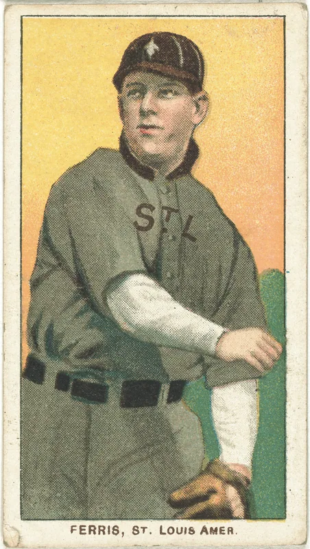 Front of Hobe Ferris card, 1909 T206 White Borders, catalog no. 1757