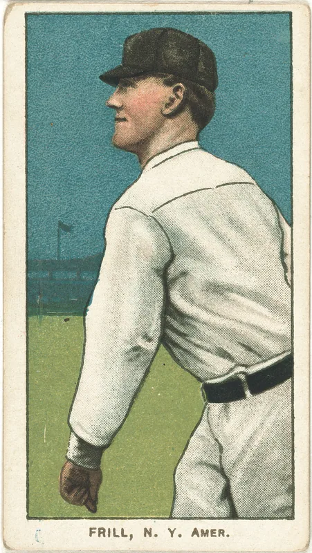 Front of John Frill card, 1909 T206 White Borders, catalog no. 1853