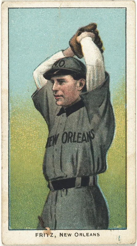 Front of Charlie Fritz card, 1909 T206 White Borders, catalog no. 1858