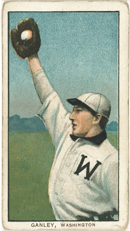 Front of Bob Ganley card, 1909 T206 White Borders, catalog no. 1885