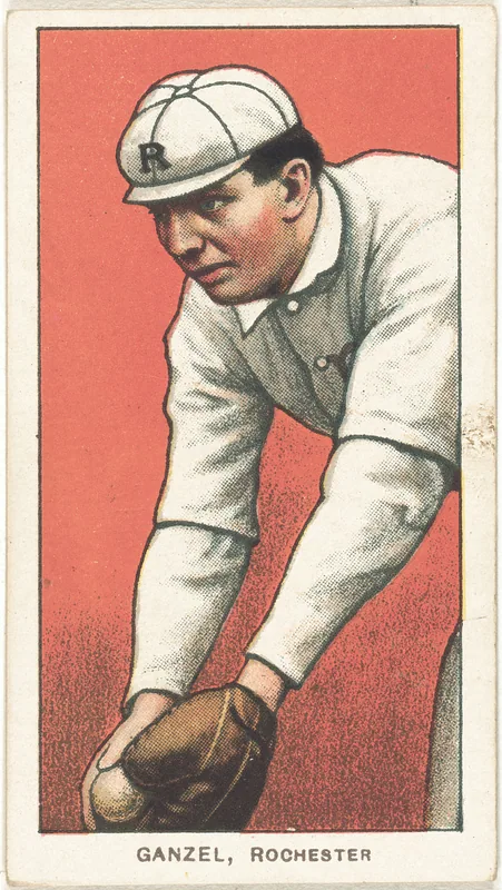 Front of John Ganzel card, 1909 T206 White Borders, catalog no. 1889