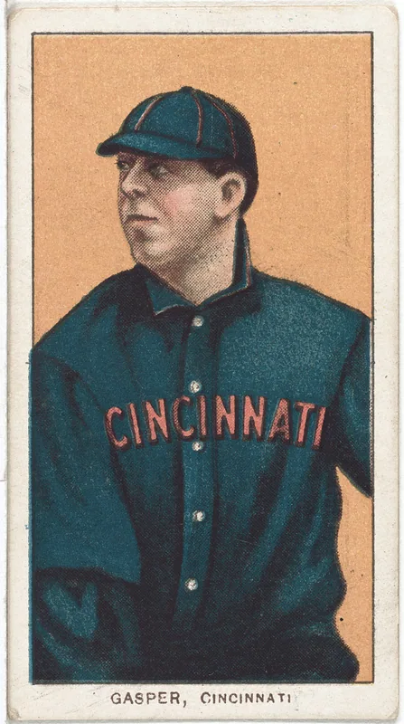 Front of Harry Gaspar card, 1909 T206 White Borders, catalog no. 1897