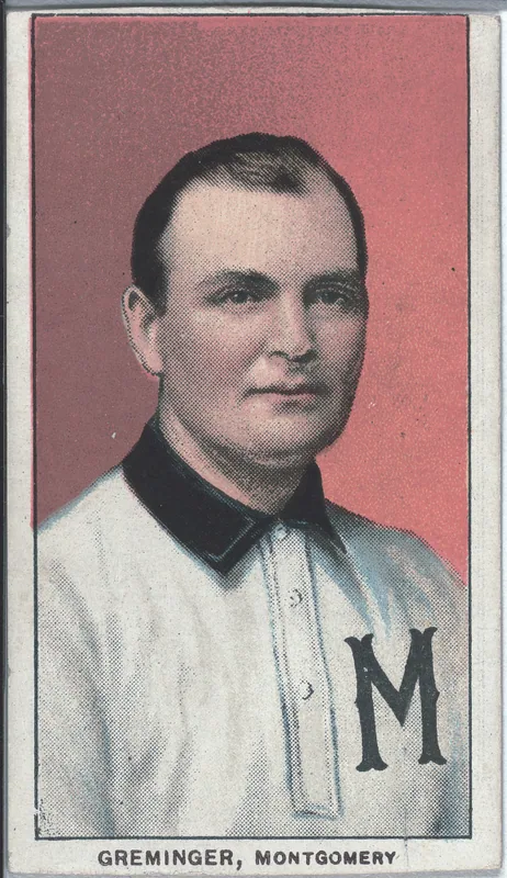 Front of Ed Greminger card, 1909 T206 White Borders, catalog no. 1983