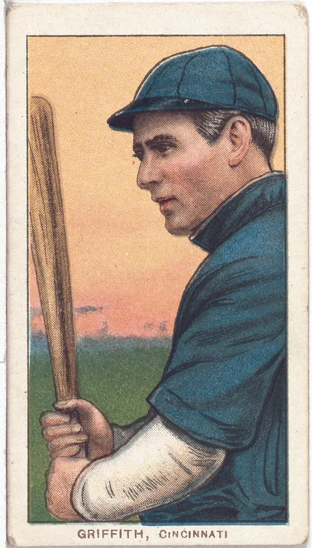 Front of Clark Griffith card, 1909 T206 White Borders, catalog no. 1997