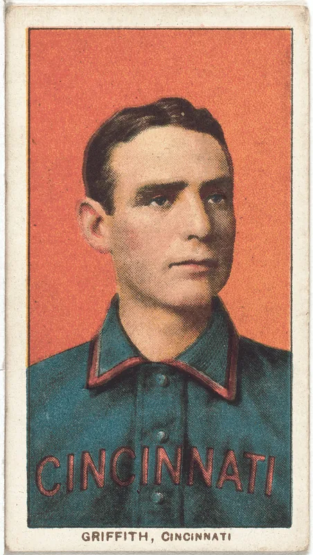 Front of Clark Griffith card, 1909 T206 White Borders, catalog no. 2011