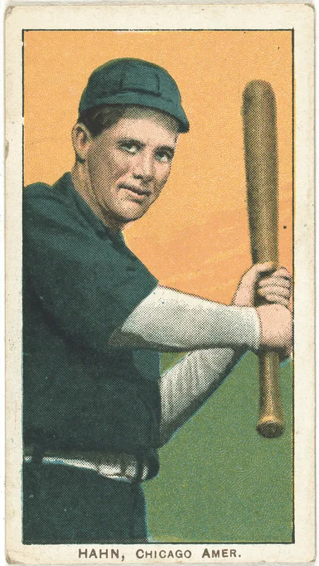Front of Ed Hahn card, 1909 T206 White Borders, catalog no. 2038
