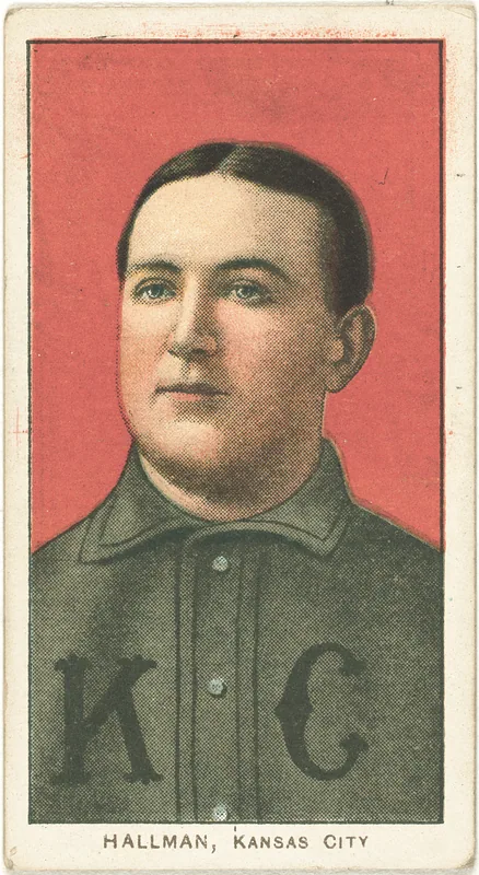 Front of Bill Hallman card, 1909 T206 White Borders, catalog no. 2062