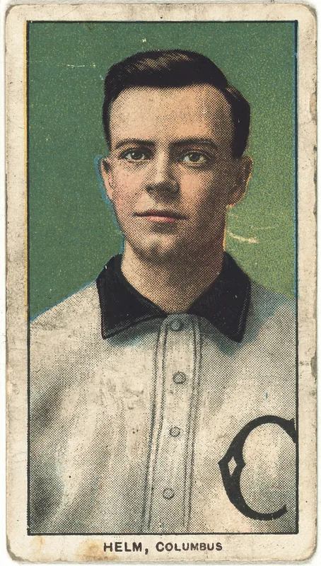 Front of Ross Helms card, 1909 T206 White Borders, catalog no. 2099