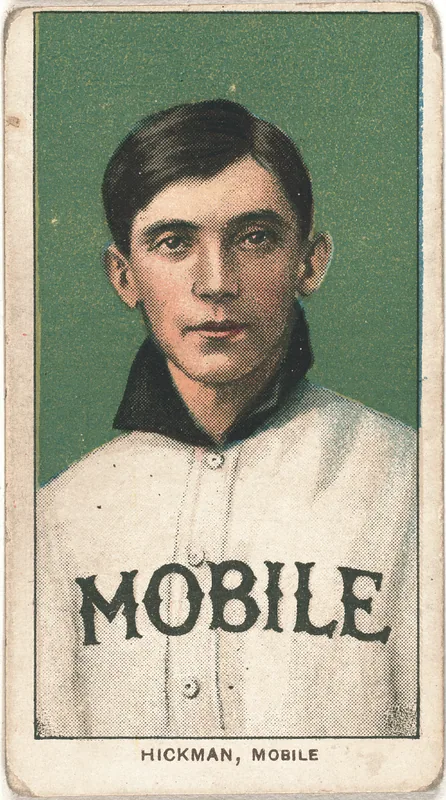 Front of Gordon Hickman card, 1909 T206 White Borders, catalog no. 2135