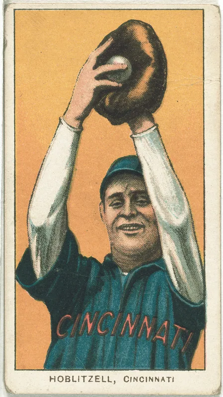 Front of Dick Hoblitzell card, 1909 T206 White Borders, catalog no. 2163