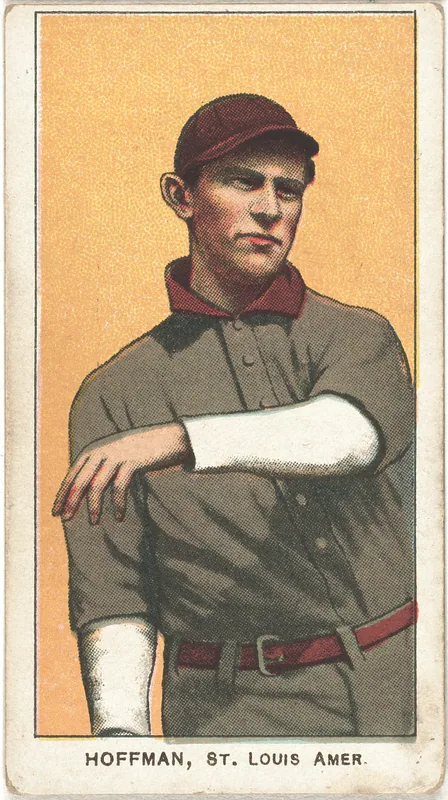 Front of Danny Hoffman card, 1909 T206 White Borders, catalog no. 2173