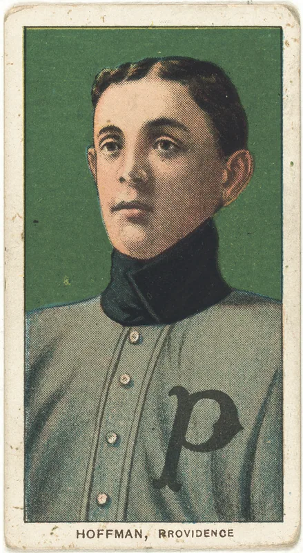 Front of Izzy Hoffman card, 1909 T206 White Borders, catalog no. 2188