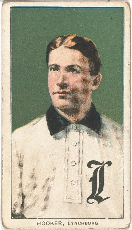 Front of Buck Hooker card, 1909 T206 White Borders, catalog no. 2203