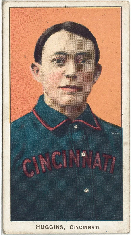 Front of Miller Huggins card, 1909 T206 White Borders, catalog no. 2248