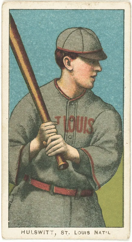 Front of Rudy Hulswitt card, 1909 T206 White Borders, catalog no. 2258