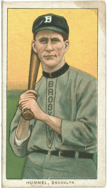 Front of John Hummel card, 1909 T206 White Borders, catalog no. 2268