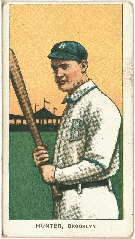 Front of George Hunter card, 1909 T206 White Borders, catalog no. 2283