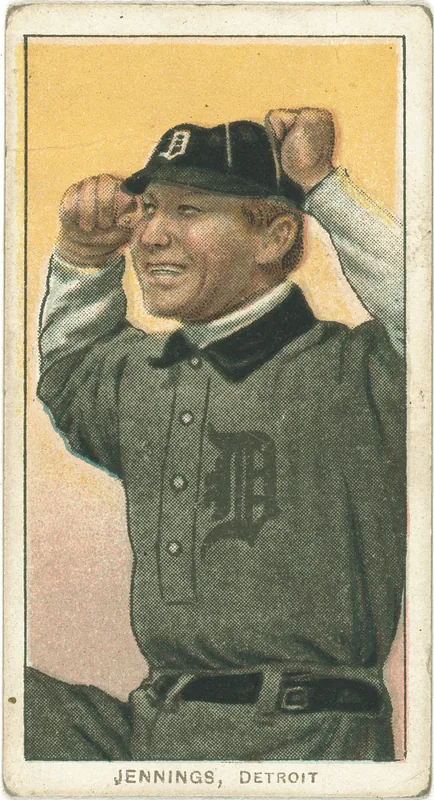 Front of Hughie Jennings card, 1909 T206 White Borders, catalog no. 2331