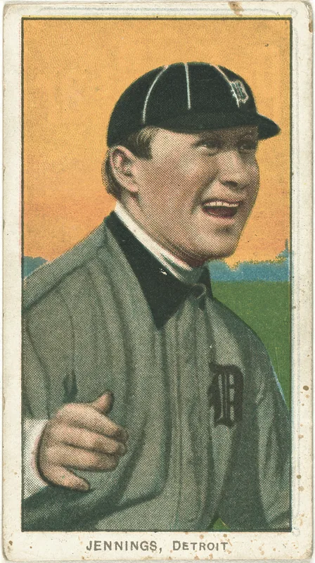 Front of Hughie Jennings card, 1909 T206 White Borders, catalog no. 2340